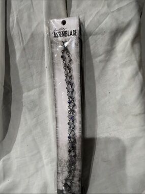 Assemblage Crystal Beaded Bracelet - Iridescent Gray/Silver
